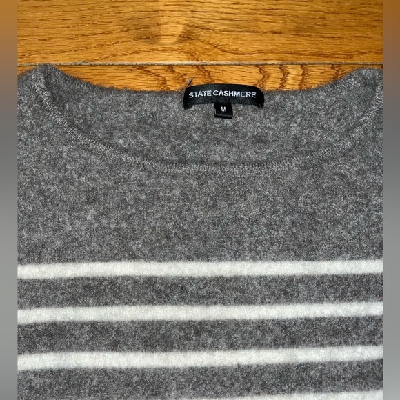 Women’s State Cashmere Striped Crewneck Sweater - Picture 3 of 4